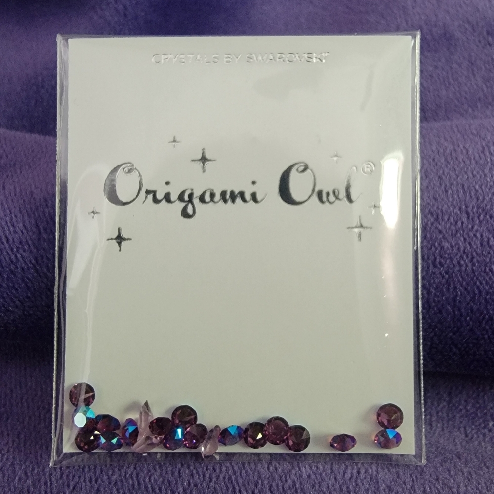 Origami Owl purple jewels